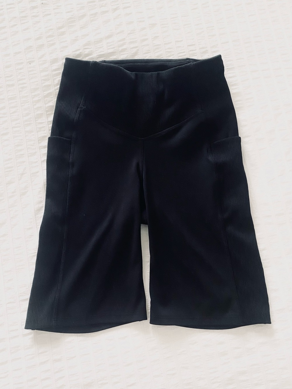 The North Face Dune Sky 9” Bike Shorts Black Ribbed Side Pockets Size S